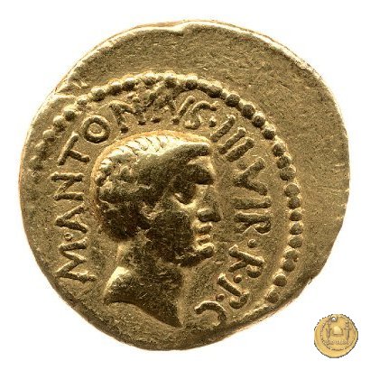 494/5 - aureo M. Antonius / P. Clodius M.f. 42 BC (Roma)