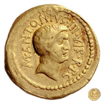 494/5 - aureo M. Antonius / P. Clodius M.f. 42 BC (Roma)