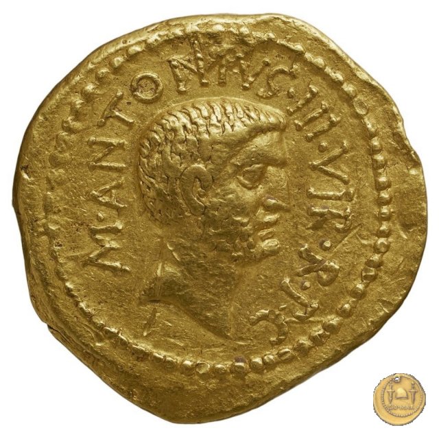 494/5 - aureo M. Antonius / P. Clodius M.f. 42 BC (Roma)