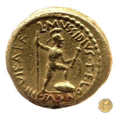 494/8 - aureo M. Antonius / L. Mussidius Longus 42 BC (Roma)