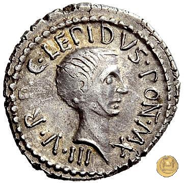 495/2 - denario M. Aemilius Lepidus / C. Iulius Caesar Octavianus 42 BC (Italia)