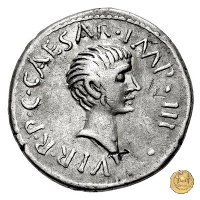 495/2 - denario M. Aemilius Lepidus / C. Iulius Caesar Octavianus 42 BC (Italia)