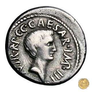 495/2 - denario M. Aemilius Lepidus / C. Iulius Caesar Octavianus 42 BC (Italia)