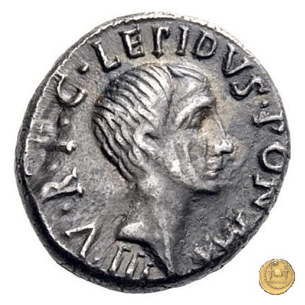 495/2 - denario M. Aemilius Lepidus / C. Iulius Caesar Octavianus 42 BC (Italia)