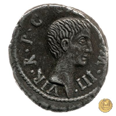 495/2 - denario M. Aemilius Lepidus / C. Iulius Caesar Octavianus 42 BC (Italia)