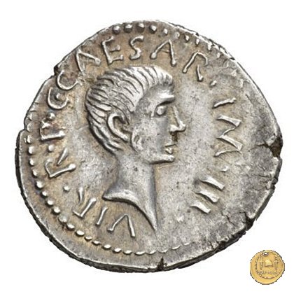 495/2 - denario M. Aemilius Lepidus / C. Iulius Caesar Octavianus 42 a.C. (Italia)