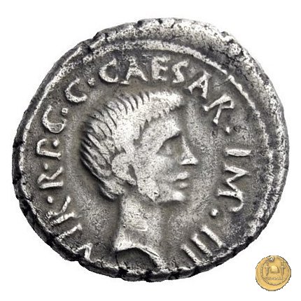 495/2 - denario M. Aemilius Lepidus / C. Iulius Caesar Octavianus 42 BC (Italia)