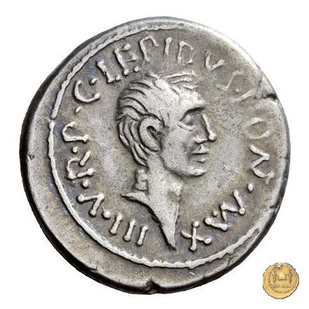 495/2 - denario M. Aemilius Lepidus / C. Iulius Caesar Octavianus 42 BC (Italia)