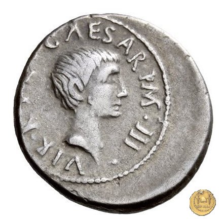 495/2 - denario M. Aemilius Lepidus / C. Iulius Caesar Octavianus 42 BC (Italia)