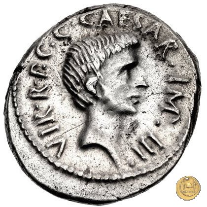 495/2 - denario M. Aemilius Lepidus / C. Iulius Caesar Octavianus 42 BC (Italia)