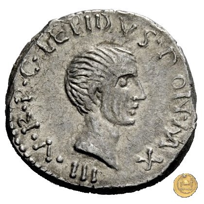 495/2 - denario M. Aemilius Lepidus / C. Iulius Caesar Octavianus 42 BC (Italia)