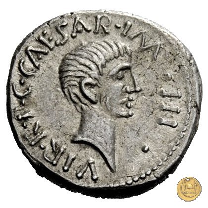 495/2 - denario M. Aemilius Lepidus / C. Iulius Caesar Octavianus 42 BC (Italia)