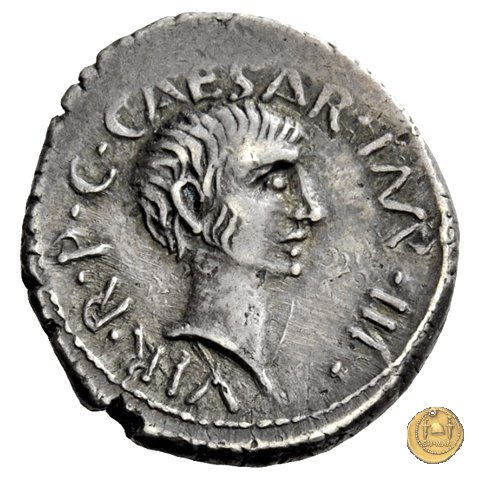 495/2 - denario M. Aemilius Lepidus / C. Iulius Caesar Octavianus 42 BC (Italia)