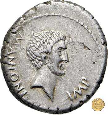 496/1 - denario M. Antonius 42 BC (Itinerante con M. Antonius)