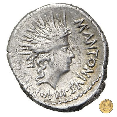 496/2 - denario M. Antonius 42 BC (Itinerante con M. Antonius)