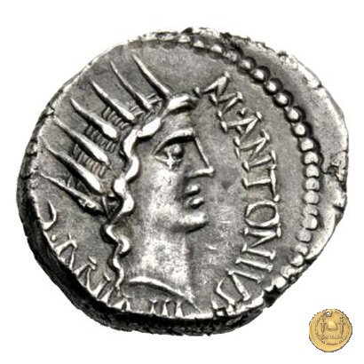 496/3 - denario M. Antonius 42 BC (Itinerante con M. Antonius)