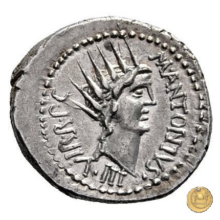 496/3 - denario M. Antonius 42 BC (Itinerante con M. Antonius)