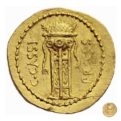 498/1 - aureo C. Cassius Longinus / M. Aquinus 43-42 BC (Itinerante con Cassius)