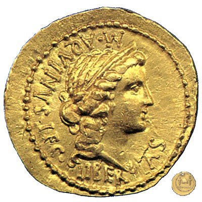 499/1 - aureo C. Cassius Longinus / M. Aquinus 43-42 BC (Itinerante con Cassius)