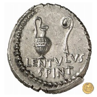 500/1 - denario C. Cassius Longinus / L. Cornelius Lentulus Spinther 43-42 BC (Itinerante con Cassius)