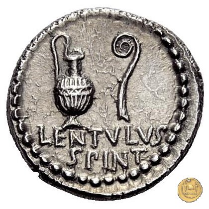 500/1 - denario C. Cassius Longinus / L. Cornelius Lentulus Spinther 43-42 BC (Itinerante con Cassius)