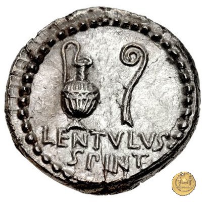 500/1 - denario C. Cassius Longinus / L. Cornelius Lentulus Spinther 43-42 BC (Itinerante con Cassius)