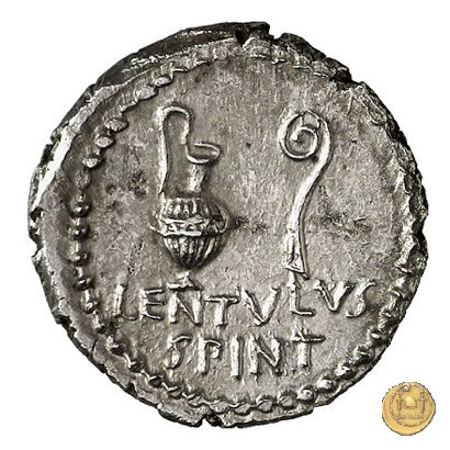 500/1 - denario C. Cassius Longinus / L. Cornelius Lentulus Spinther 43-42 BC (Itinerante con Cassius)