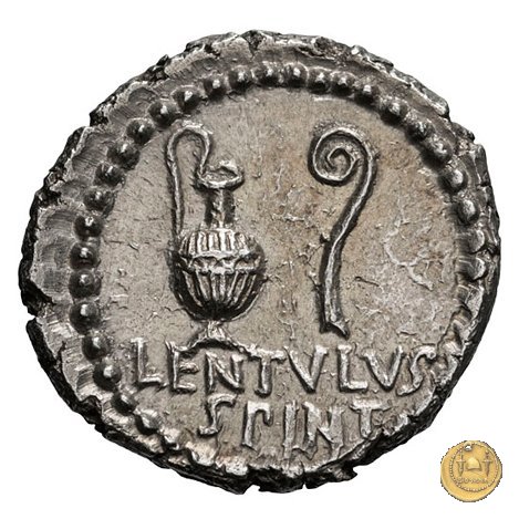 500/1 - denario C. Cassius Longinus / L. Cornelius Lentulus Spinther 43-42 BC (Itinerante con Cassius)