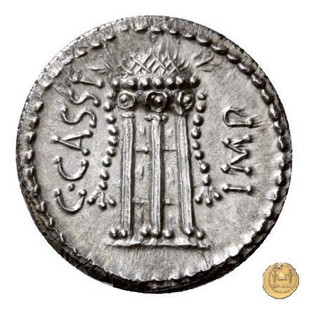 500/1 - denario C. Cassius Longinus / L. Cornelius Lentulus Spinther 43-42 BC (Itinerante con Cassius)