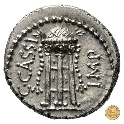 500/1 - denario C. Cassius Longinus / L. Cornelius Lentulus Spinther 43-42 BC (Itinerante con Cassius)