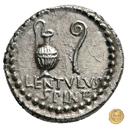 500/1 - denario C. Cassius Longinus / L. Cornelius Lentulus Spinther 43-42 BC (Itinerante con Cassius)