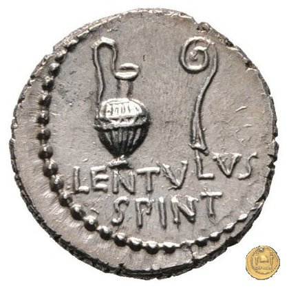 500/1 - denario C. Cassius Longinus / L. Cornelius Lentulus Spinther 43-42 BC (Itinerante con Cassius)