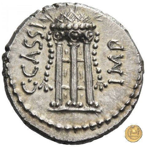 500/1 - denario C. Cassius Longinus / L. Cornelius Lentulus Spinther 43-42 a.C. (Itinerante con Cassius)