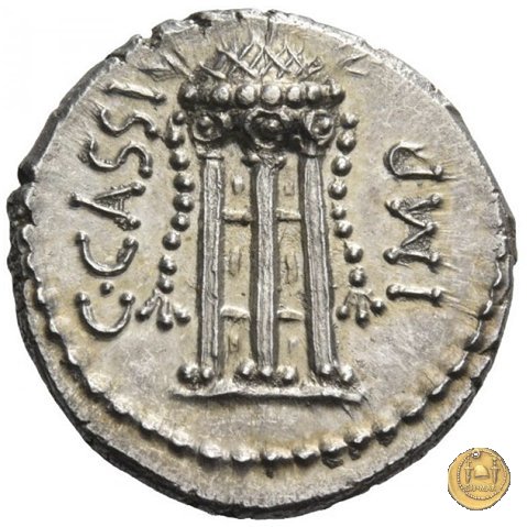 500/1 - denario C. Cassius Longinus / L. Cornelius Lentulus Spinther 43-42 BC (Itinerante con Cassius)