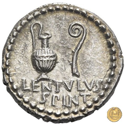 500/1 - denario C. Cassius Longinus / L. Cornelius Lentulus Spinther 43-42 BC (Itinerante con Cassius)