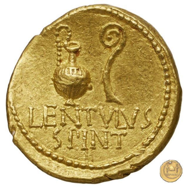 500/2 - aureo C. Cassius Longinus / L. Cornelius Lentulus Spinther 43-42 BC (Itinerante con Cassius)