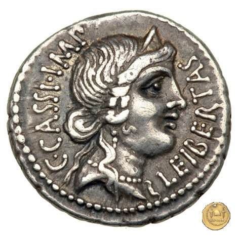 500/3 - denario C. Cassius Longinus / L. Cornelius Lentulus Spinther 43-42 BC (Itinerante con Cassius)