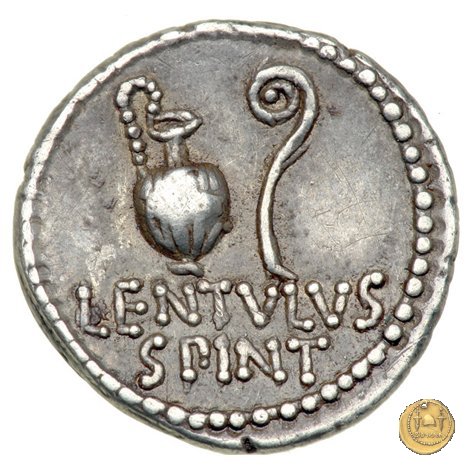 500/3 - denario C. Cassius Longinus / L. Cornelius Lentulus Spinther 43-42 BC (Itinerante con Cassius)