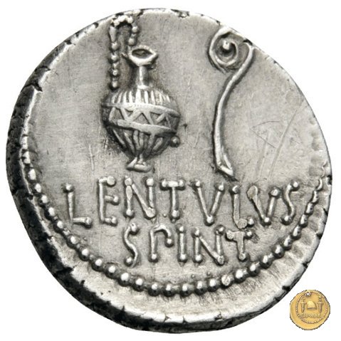 500/3 - denario C. Cassius Longinus / L. Cornelius Lentulus Spinther 43-42 BC (Itinerante con Cassius)