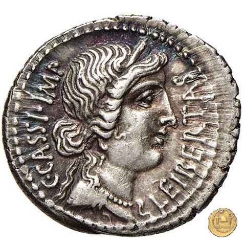 500/3 - denario C. Cassius Longinus / L. Cornelius Lentulus Spinther 43-42 BC (Itinerante con Cassius)