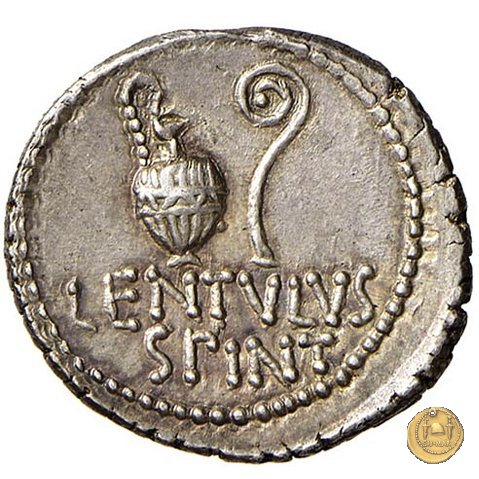 500/3 - denario C. Cassius Longinus / L. Cornelius Lentulus Spinther 43-42 BC (Itinerante con Cassius)