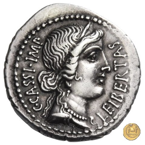 500/3 - denario C. Cassius Longinus / L. Cornelius Lentulus Spinther 43-42 a.C. (Itinerante con Cassius)