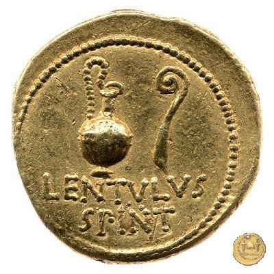 500/4 - aureo C. Cassius Longinus / L. Cornelius Lentulus Spinther 43-42 BC (Itinerante con Cassius)