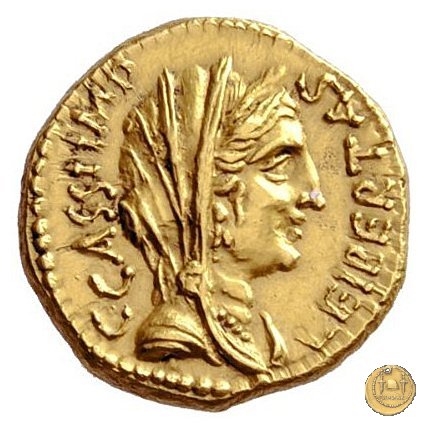 500/4 - aureo C. Cassius Longinus / L. Cornelius Lentulus Spinther 43-42 BC (Itinerante con Cassius)