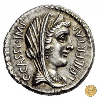 500/5 - denario C. Cassius Longinus / L. Cornelius Lentulus Spinther 43-42 BC (Itinerante con Cassius)