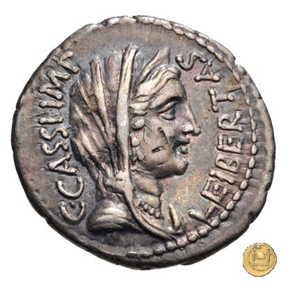 500/5 - denario C. Cassius Longinus / L. Cornelius Lentulus Spinther 43-42 BC (Itinerante con Cassius)