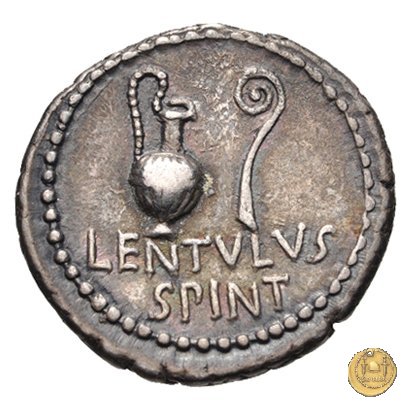 500/5 - denario C. Cassius Longinus / L. Cornelius Lentulus Spinther 43-42 BC (Itinerante con Cassius)