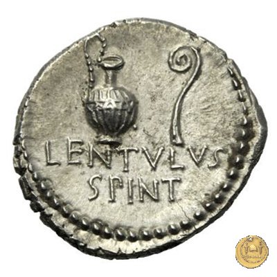 500/5 - denario C. Cassius Longinus / L. Cornelius Lentulus Spinther 43-42 BC (Itinerante con Cassius)