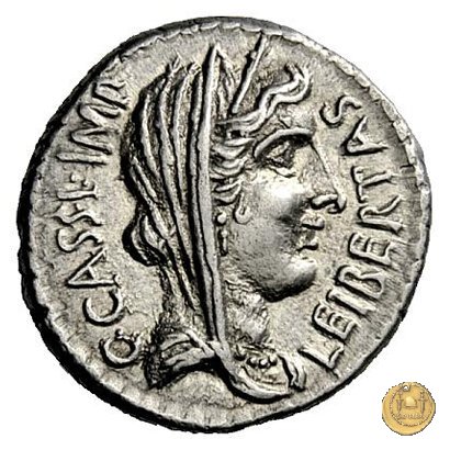 500/5 - denario C. Cassius Longinus / L. Cornelius Lentulus Spinther 43-42 BC (Itinerante con Cassius)