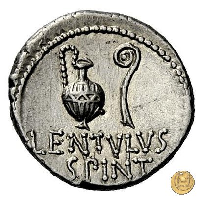 500/5 - denario C. Cassius Longinus / L. Cornelius Lentulus Spinther 43-42 BC (Itinerante con Cassius)